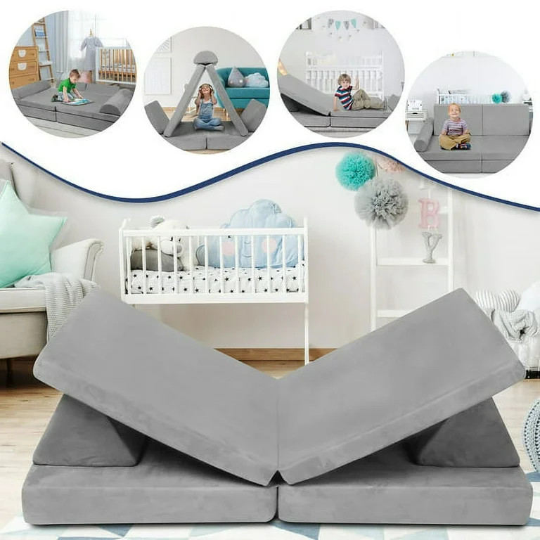 Tolead Play Couch for Kids Imaginative Furniture,6 pcs Kids Couch, Modular Sectional Sofa, Playho... | Walmart (US)