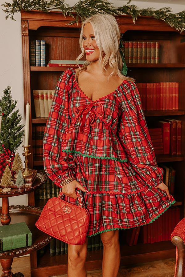 Polished Plaid Tiered Mini Dress | Impressions Online Boutique