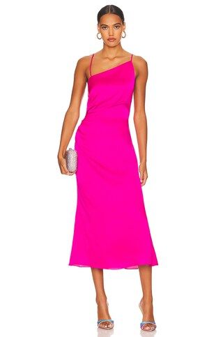 MILLY Electra Slip Dress in Fuchsia from Revolve.com | Revolve Clothing (Global)