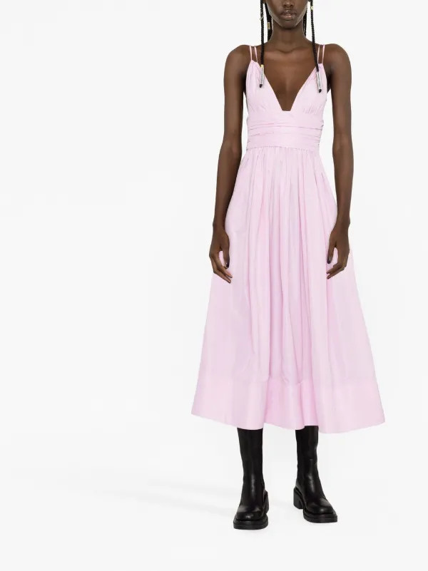 Abito midi con scollo a V | Farfetch Global