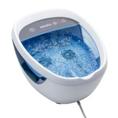 HoMedics® Shiatsu Footbath With Heat Boost in White/Blue | Bed Bath & Beyond | Bed Bath & Beyond