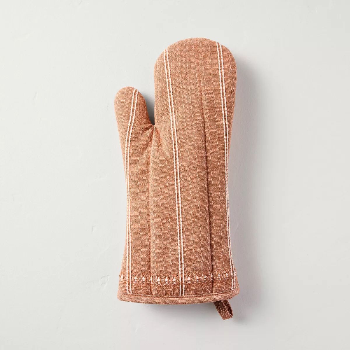 Textured Stripe Border Oven Mitt Rust - Hearth & Hand™ with Magnolia | Target