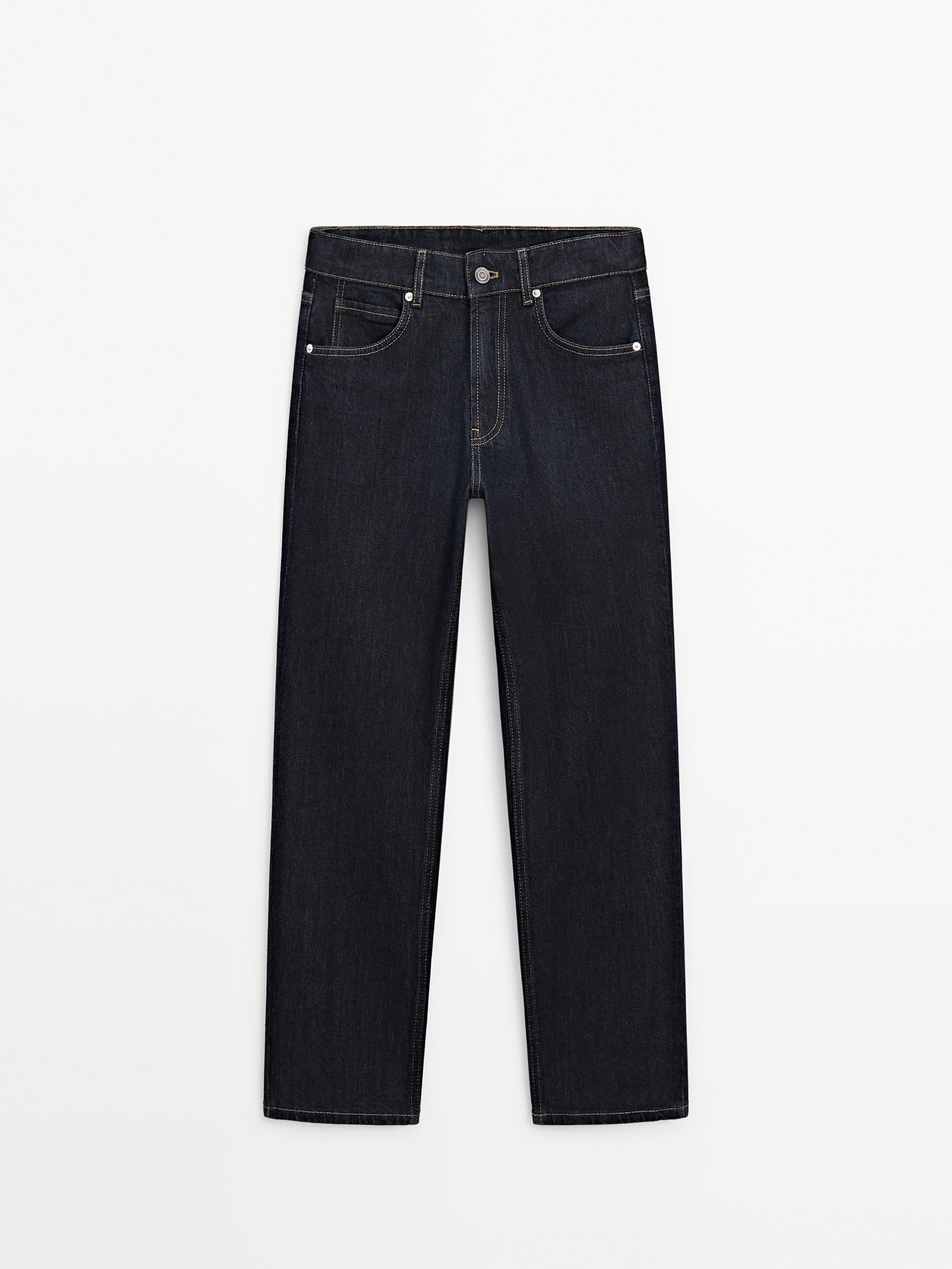 Slim fit mid-rise cropped jeans | Massimo Dutti UK