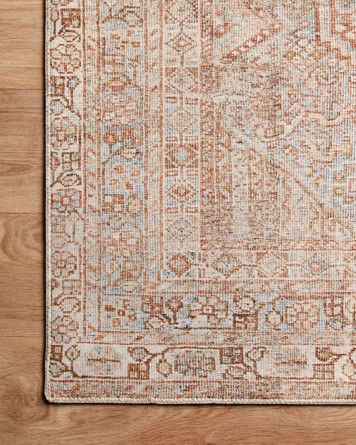 Chris Loves Julia x Loloi Jules Geometric Tangerine/Mist Area Rug | Wayfair North America