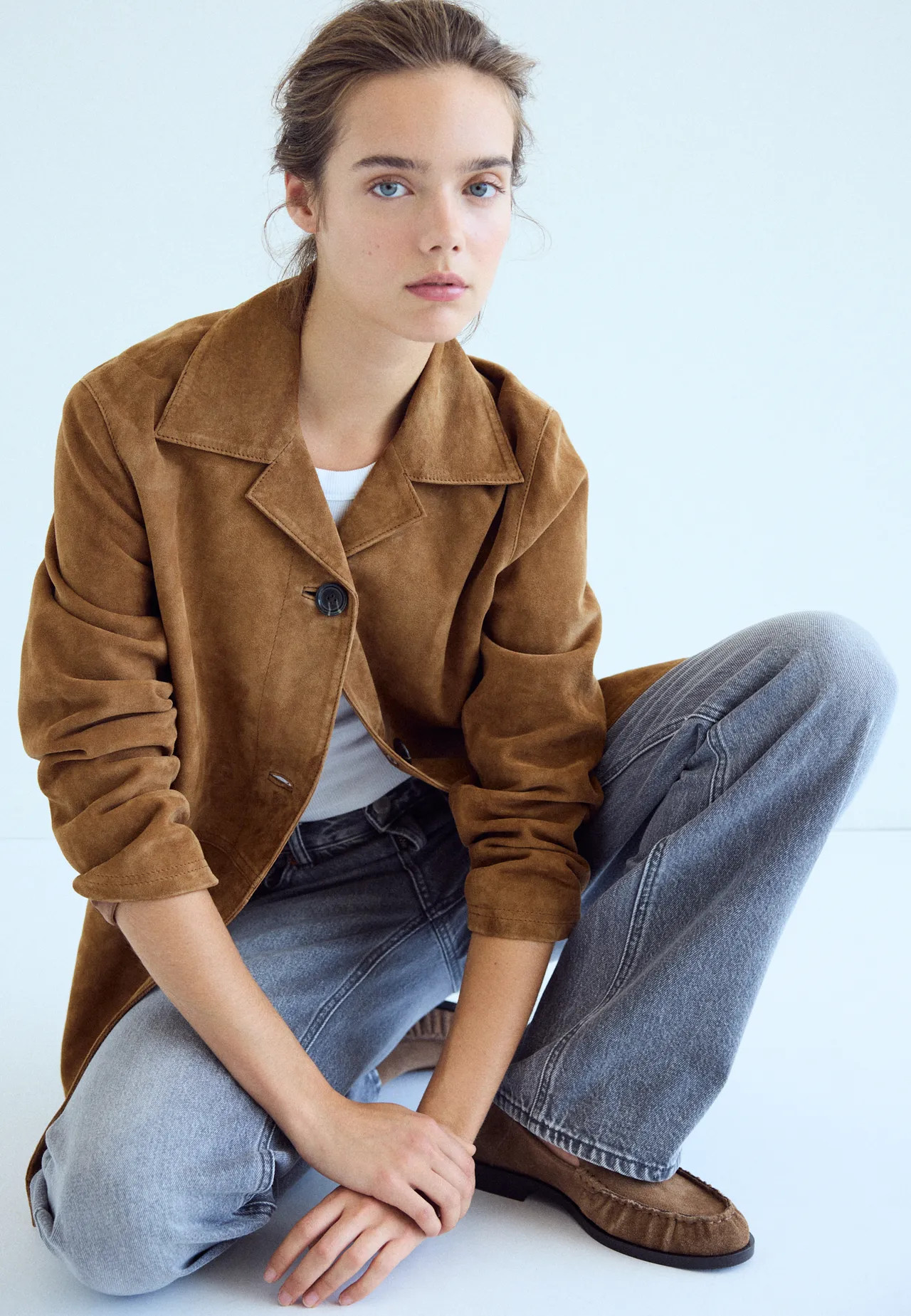 Leather Jacket with Pockets - Women's Jackets and trench coats | Stradivarius United Kingdom | Stradivarius (UK)