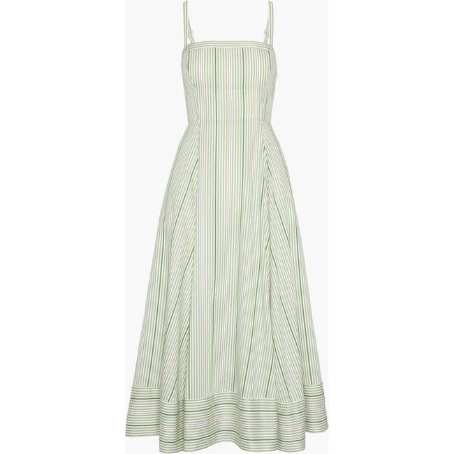 Hill House Home | The Margot Dress, (Green Jacquard Stripe, Size X-Large) | Maisonette | Maisonette