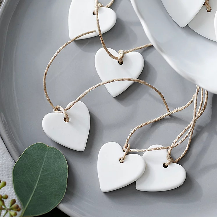 Ceramic Hearts – Set of 12 | Home Decor | The White Company | The White Company US