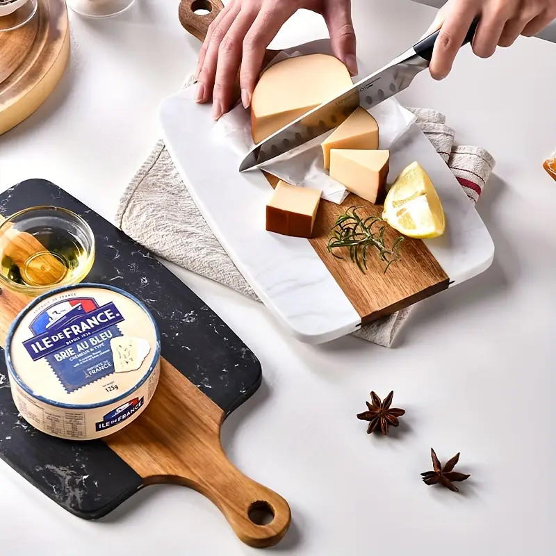 Marble And Wood Cutting Board Marble Cheese Board Stone - Temu | Temu Affiliate Program