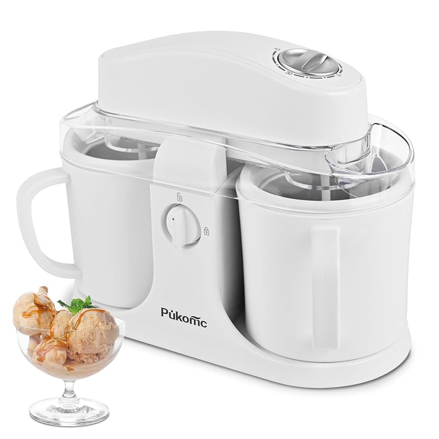 Pukomc Ice Cream Maker Machine for Home Use, with Two Ice Cream Bowls,Simple Operation and Easy t... | Amazon (US)