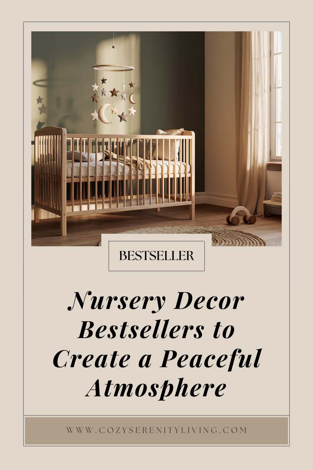 Nursery Decor Bestsellers to Create a Peaceful Atmosphere

Create a soft, soothing nursery with warm wood, gentle textiles, and calming neutral tones that help the space feel safe and restful. From natural cribs and cozy bedding to moon-and-star mobiles, textured rugs, and warm light filtering through curtains, these nursery decor bestsellers bring comfort, warmth, and timeless style into the room while keeping the design minimal and serene. nursery decor ideas, neutral nursery styling, wooden crib decor, baby room inspiration, nursery wall decor, soft nursery textiles, calm baby room, aesthetic nursery design, modern nursery decor, cozy nursery accents 

 

#LTKHome #LTKBaby #LTKBump