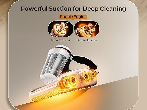 JIGOO Bed Vacuum Cleaner with Dust Sensor, Mattress Vacuum Cleaner with UV & Ultrasonic and High ... | Amazon (US)