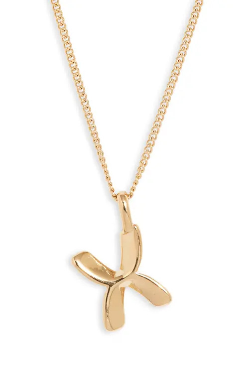 JENNY BIRD Customized Monogram Pendant Necklace in High Polish Gold - X at Nordstrom | Nordstrom