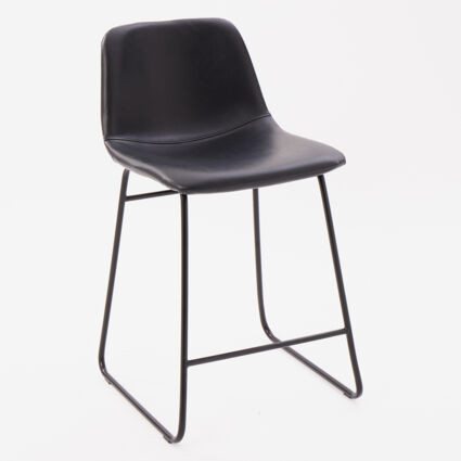 Black Skid Leg Bar Stool 91x50cm | TK Maxx