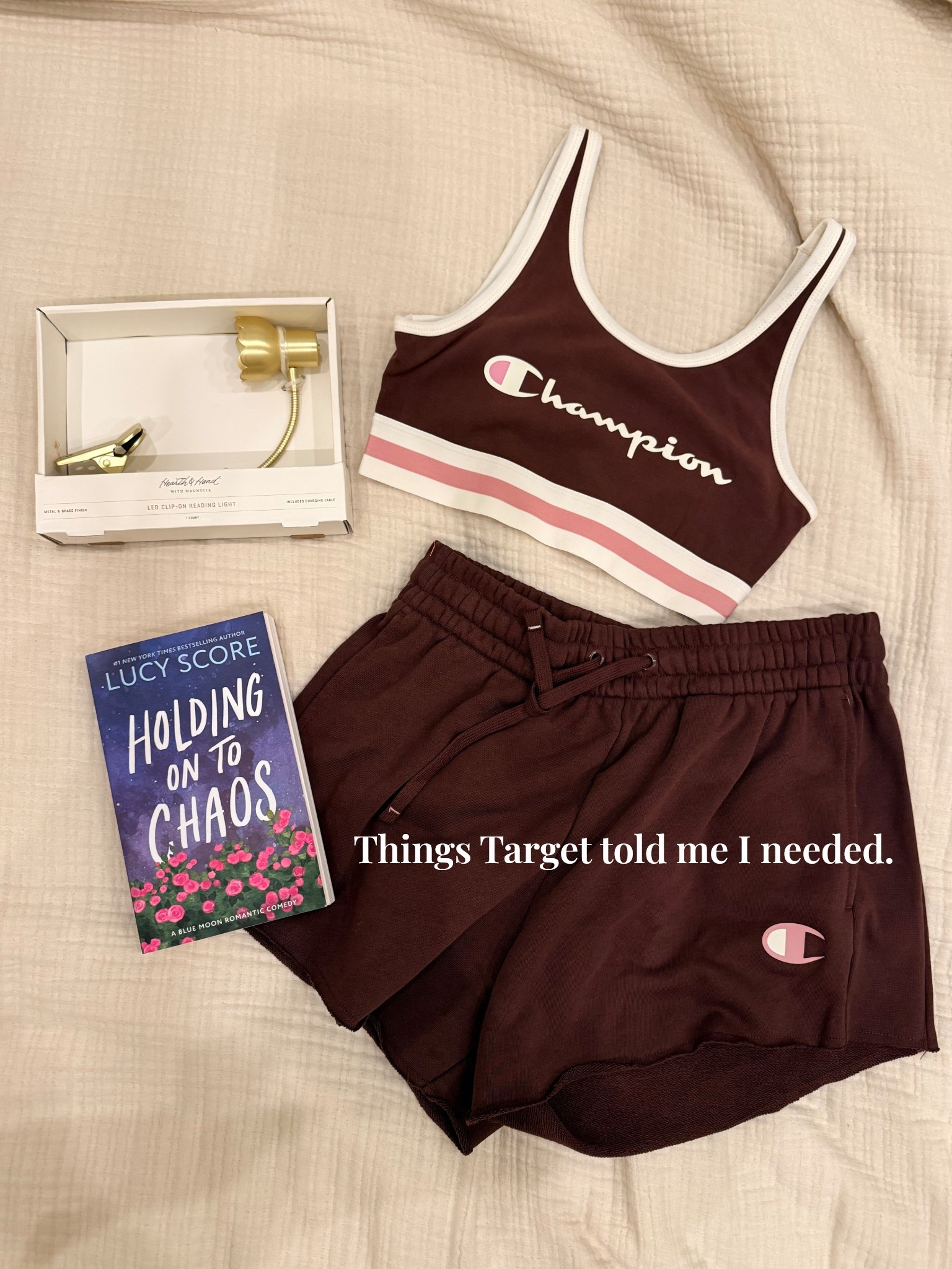 When they say “You don’t go to Target because you need something. You go to Target and let Target tell you what you need.”

But honestly I kinda felt like I needed the book light, a new book, and a workout set so WIN-WIN.
