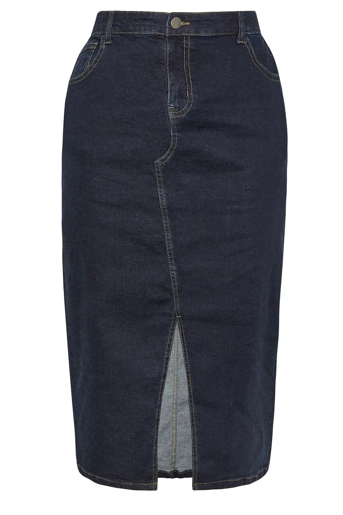 Stretch Denim Midaxi Skirt | Boohoo.com (UK & IE)