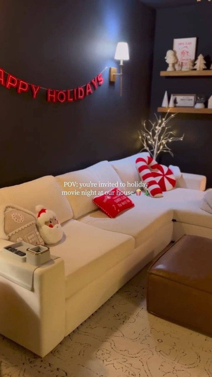 Holiday movie night in the media room 🍿 
These are the nights I’ll replay forever. Cozy lights, Christmas decor, and all my favorite people piled into one room. 10/10 recommend ❤️

#holidaymovienight #christmascozynights #familyholidayfun #holidayhomedecor

#LTKmomlife #LTKHome #LTKHoliday