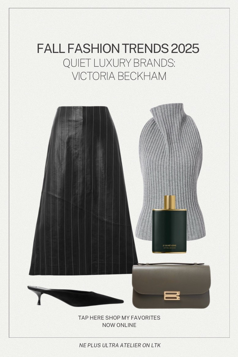 Fall 2025 Quiet Luxury with Victoria Beckham | Minimalist Style Must-Haves:
After watching her recent Netflix series, I fell in love with Victoria Beckham all over again. Discover Fall 2025’s quiet luxury trend with Victoria Beckham’s latest pieces. I love het sculptural knitwear paired with this sleek leather skirt. Can forget VB fragrance! This edit defines modern sophistication. Perfect for the minimalist wardrobe. 

Tap to shop timeless elegance now. #FallFashion2025 #QuietLuxury #VictoriaBeckham #MinimalStyle #LuxuryWardrobe #chicoutfit

#LTKStyleTip
