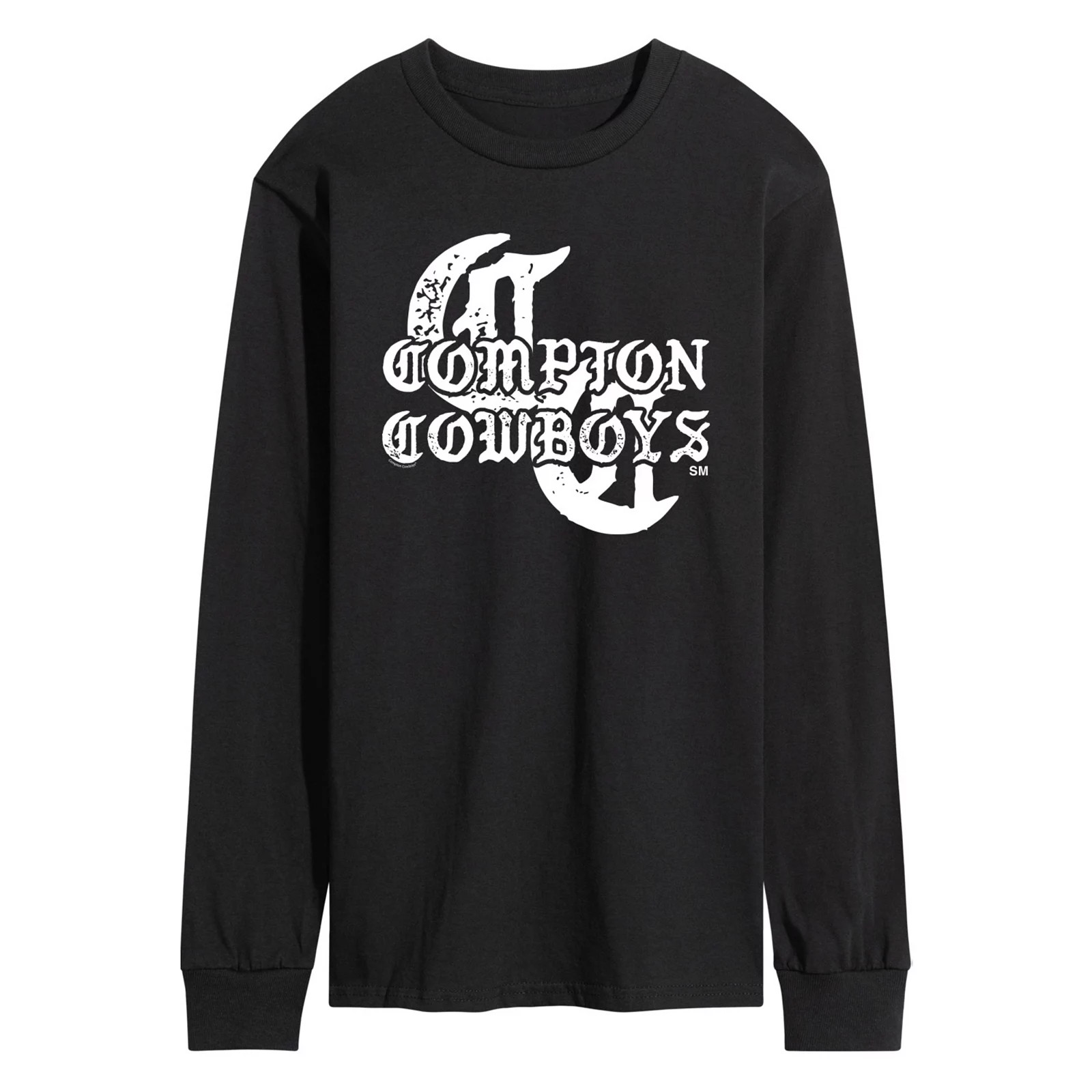 Men's Compton Cowboys Long Sleeve Graphic Tee, Size: Medium, Black | Kohl's