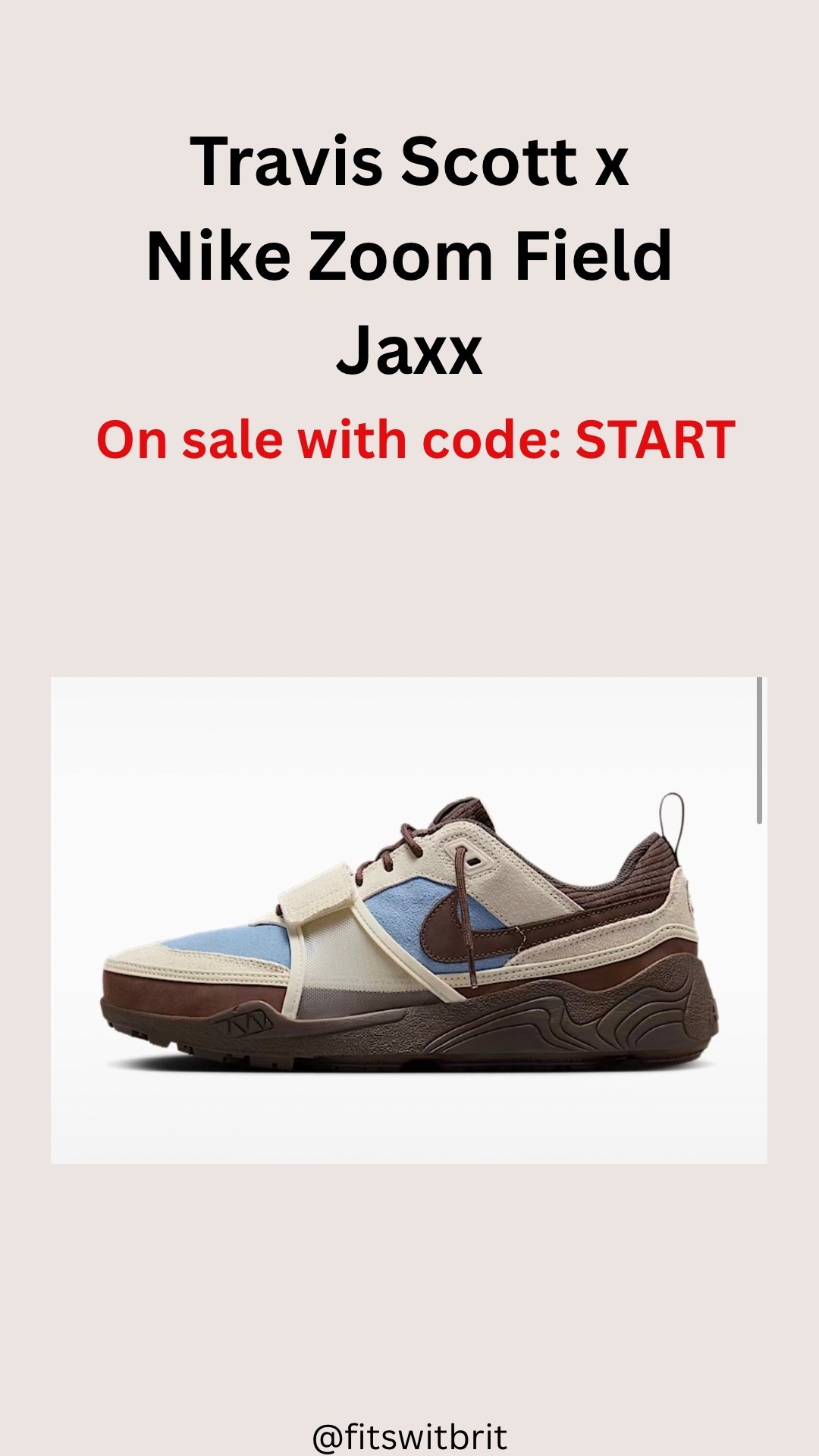Travis Scott x Nike Zoom Field Jaxx on sale with code: START

#LTKMens #LTKSaleAlert