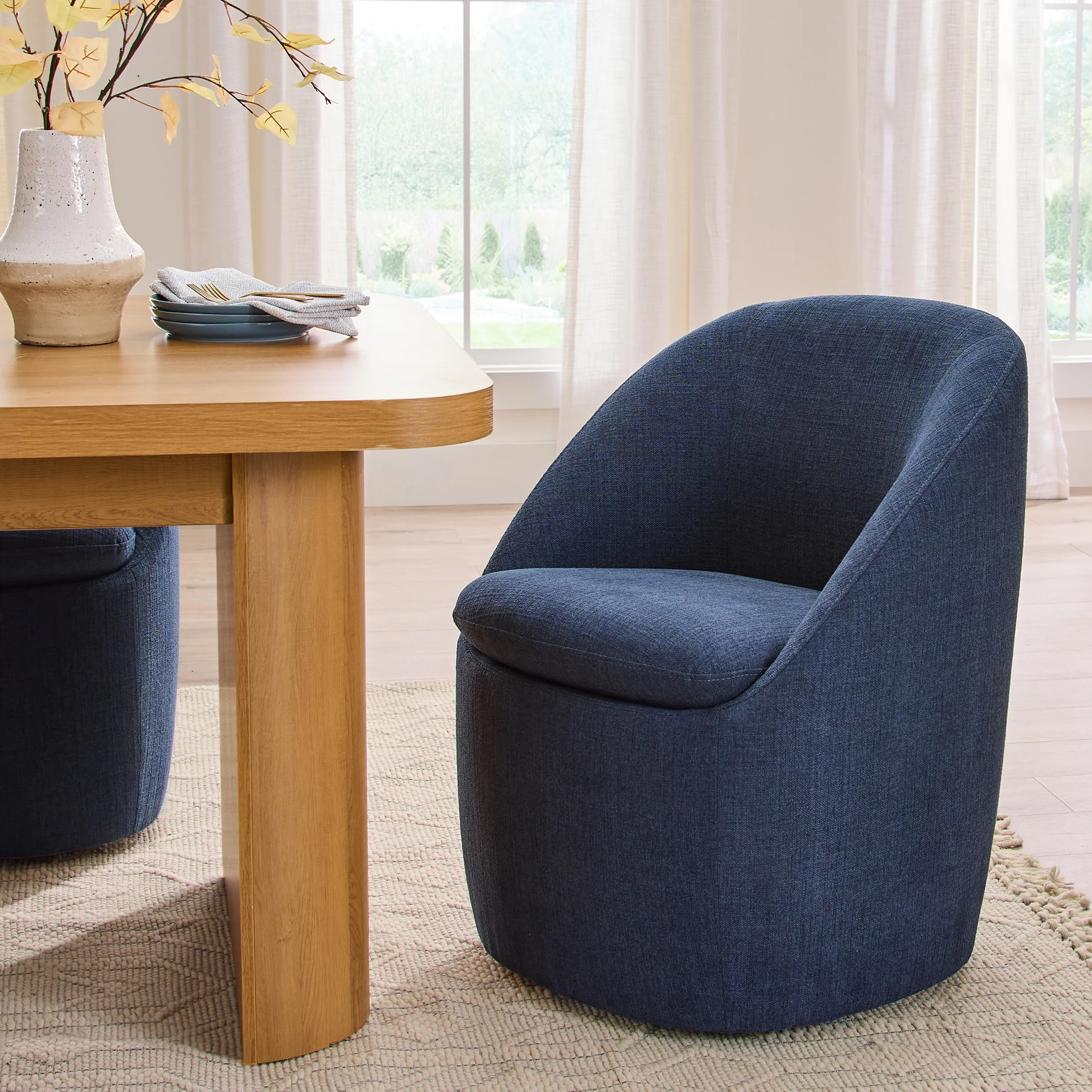 Better Homes & Gardens Mira Everywhere Dining Chairs, Blue | Walmart (US)