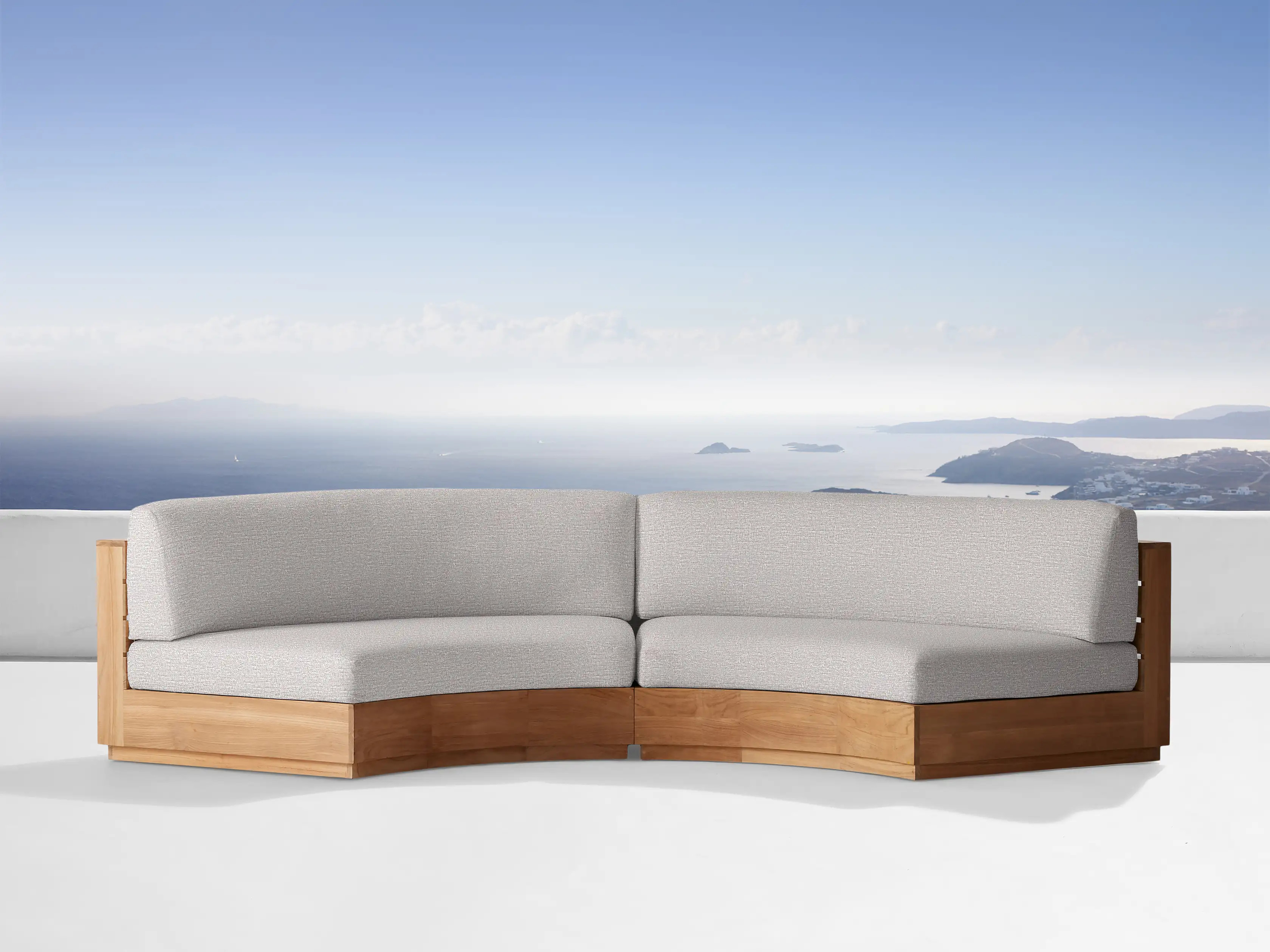 Bal Harbour Outdoor Curved Two Piece Sectional | Arhaus