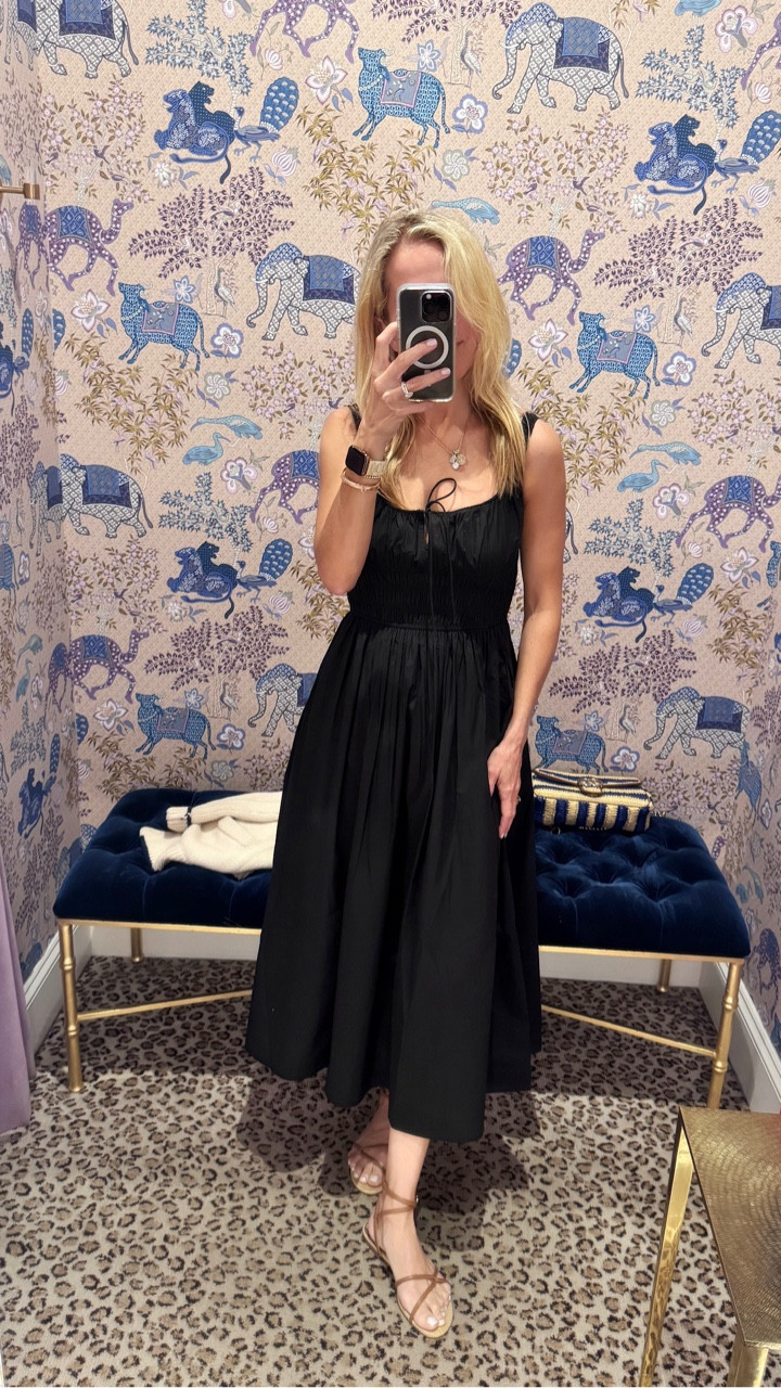Black maxi dress by Doen 🖤

Gretchen found this pretty number while shopping in Chicago! You can tighten the tie a bit around the chest area for a more personalized fit. 

Runs tts. Gretchen in a small. She is 5’7."

#LTKOver40 #LTKTravel #LTKStyleTip