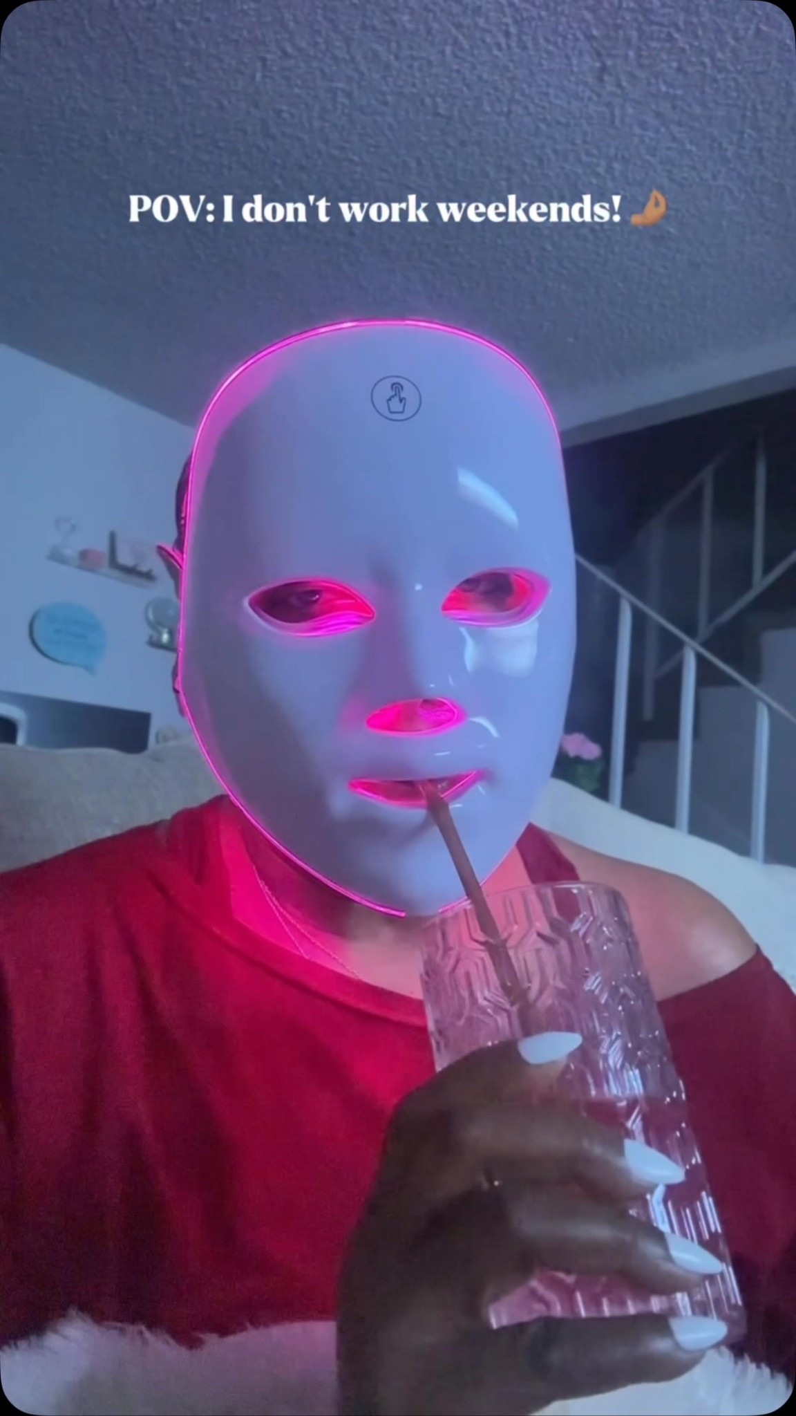 Comment MASKMODE if you would like the link to shut my red light therapy mask! 

 I don’t work Weekends DaRlIn! 🎭

CaReEr CHOICES MaTTerS

Work | Lifestyle | Balance

Selfcare, red light therapy, weekend routine, genx, beauty routine