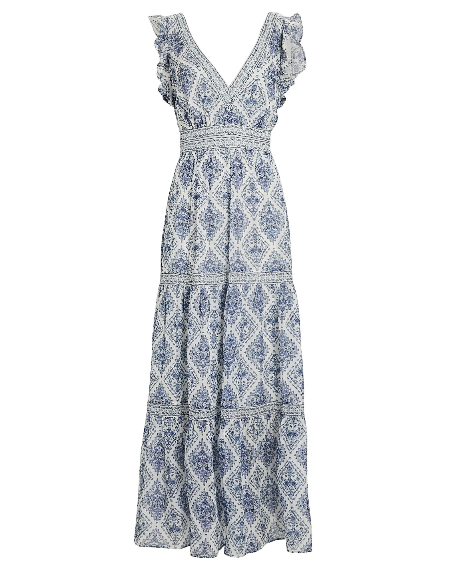Orien Tiered Cotton-Silk Maxi Dress | INTERMIX