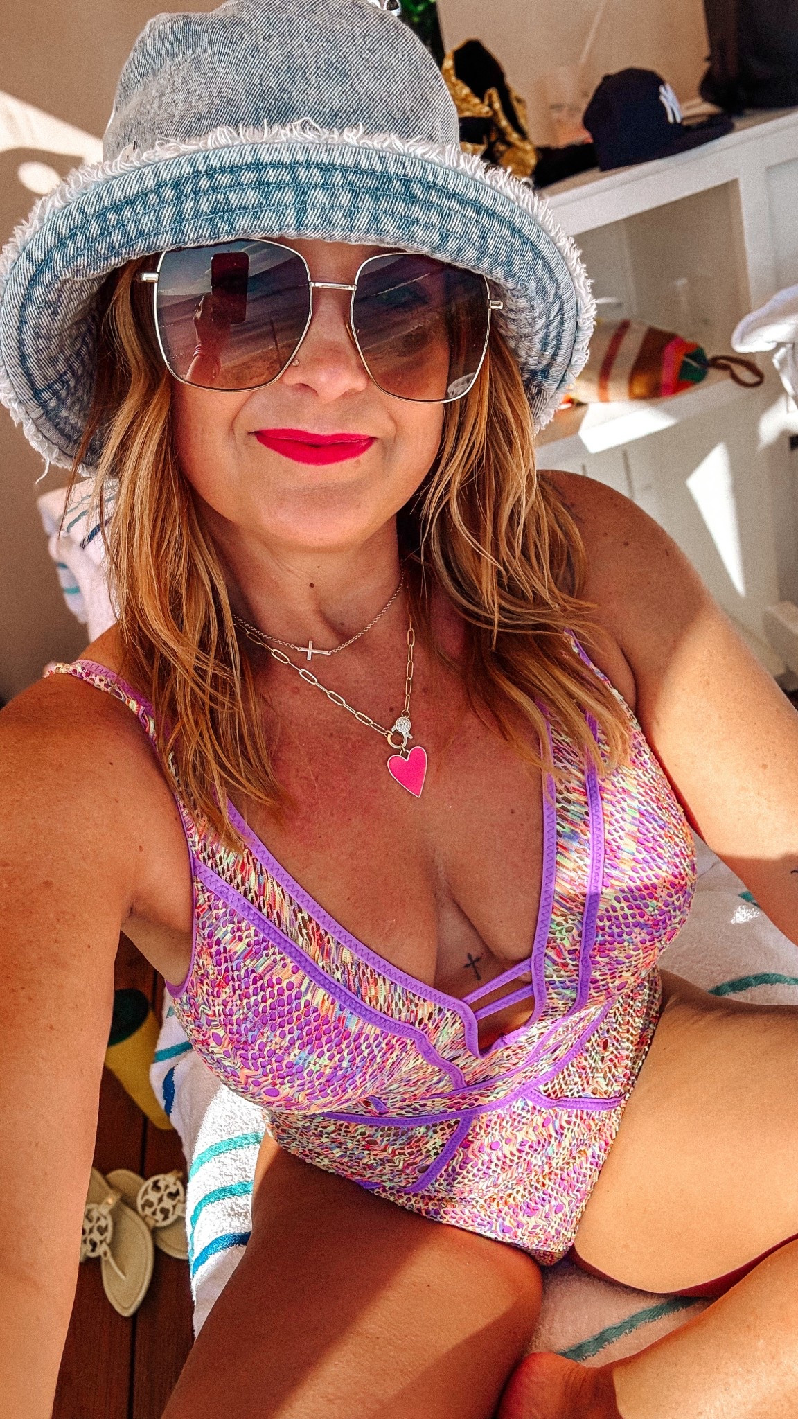 Favorite one-piece! Has an amazing fit, worth the splurge! Linked a similar denim bucket hat. 

#LTKSwim