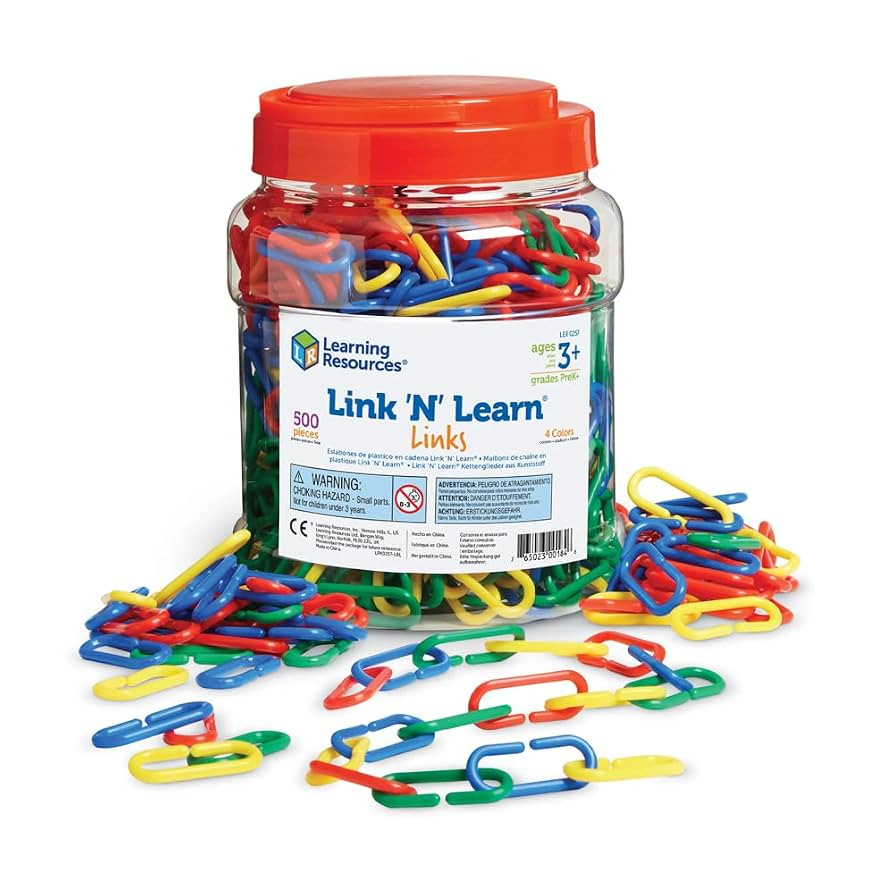 Learning Resources Link 'N' Learn Links - 500 Pieces, Ages 3+, Preschool Learning Supplies, Toddl... | Amazon (US)