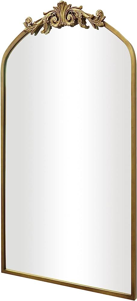 AIXI HOME Arendahl Traditional Bronze Gold Arch Wall Mirror, 19"x31" Carved Elegant Rectangle Bat... | Amazon (US)