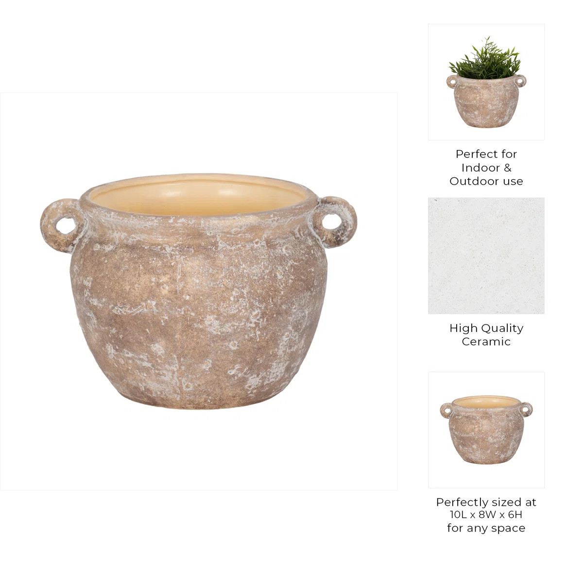 Hooge Textured Stoneware Jug Planter | Wayfair North America