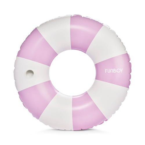FUNBOY Giant Vintage Purple Stripe Inflatable Tube Pool Float with Cup Holder 48" Large Pool Float for Adults Inner Tube Swimming Pool Toys Swim Rings |Pool Lounger for Pool Party & Summer | Amazon (US)
