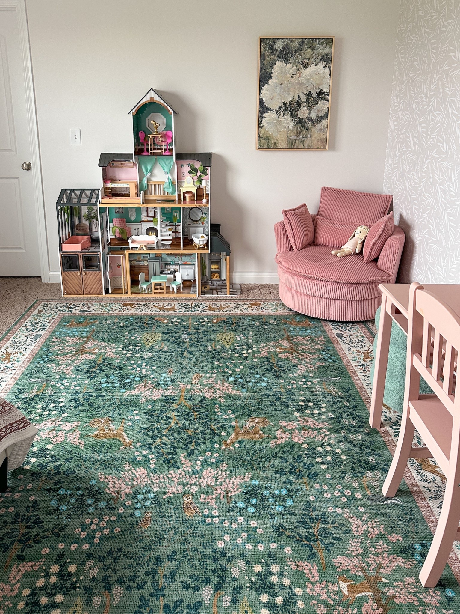 New rifle paper co x loloi rugs for 2025! 🌼

Floral rug, girls room rug, whimsical decor, magical forest themed bedroom, spring decor, pink chair

#LTKKids #LTKHome #LTKSeasonal