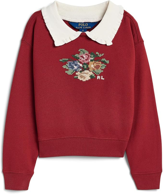 Polo Ralph Lauren Kids Collared Fleece Sweatshirt (Toddler/Little Kid) | Amazon (US)
