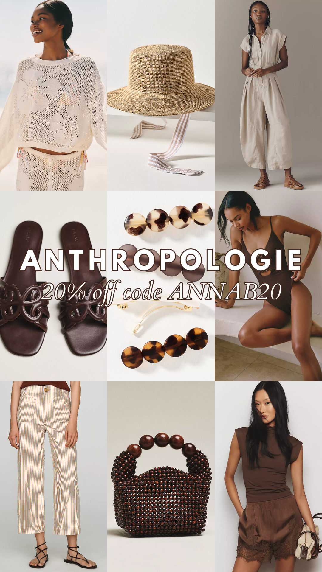 Anthropologie 20% Off a Regular-Price Purchase $100+ code ANNAB20. 

anthropologie sale, resort wear, neutral fashion, summer outfits, beach vacation, coastal chic, vacation essentials, effortless style, boho fashion, annabrstyle

#LTKSaleAlert #LTKSwim #LTKTravel