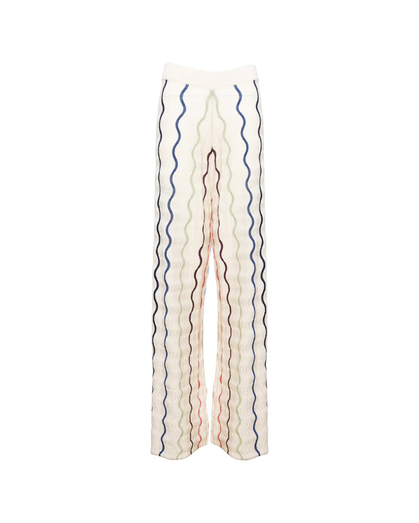 Lesley Knit Pant in Cream Multi | Over The Moon
