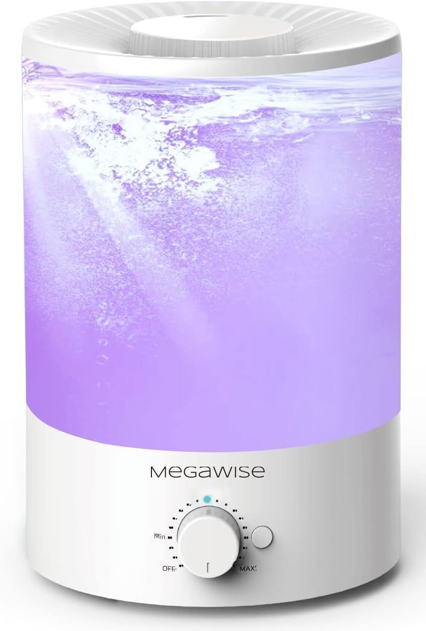 MegaWise Cool Mist Humidifiers for Babies, Bedroom, Nursery, Home and Office | Super Quiet Ultras... | Amazon (US)
