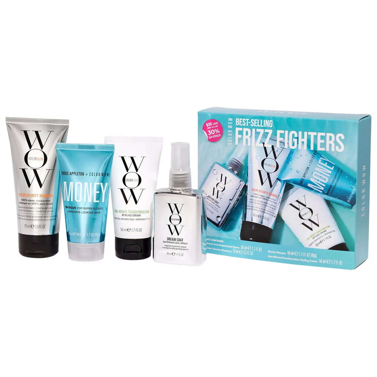 COLOR WOW Best-Selling Frizz Fighters Hair Value Set, Size: 50 FL Oz, None | Kohl's