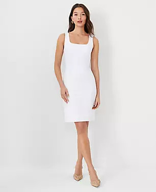 Double Scoop Neck Sheath Dress | Ann Taylor (US)
