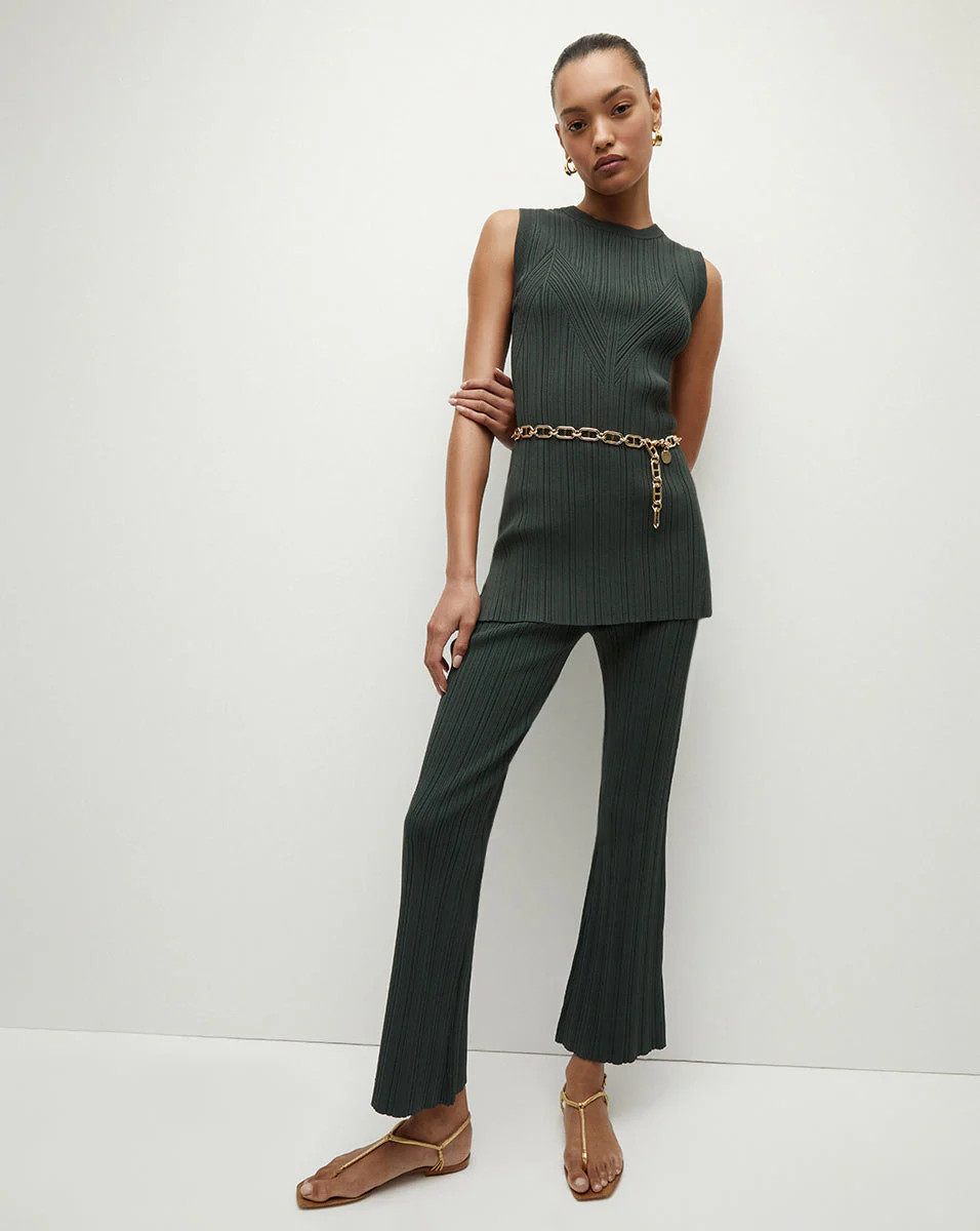 Massaro Rib-Knit Pant | Veronica Beard