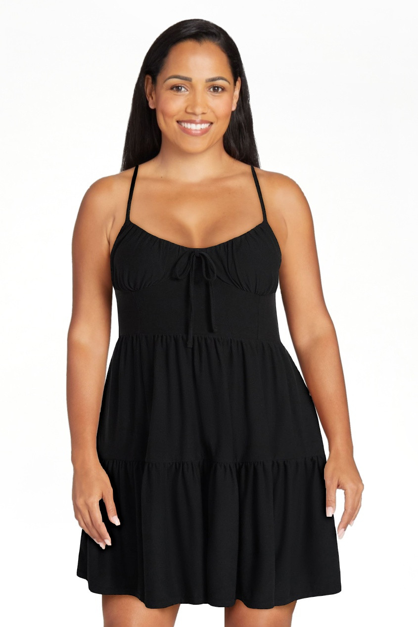 No Boundaries Tiered Mini Dress, Women's & Women's Plus XXS-4X | Walmart (US)