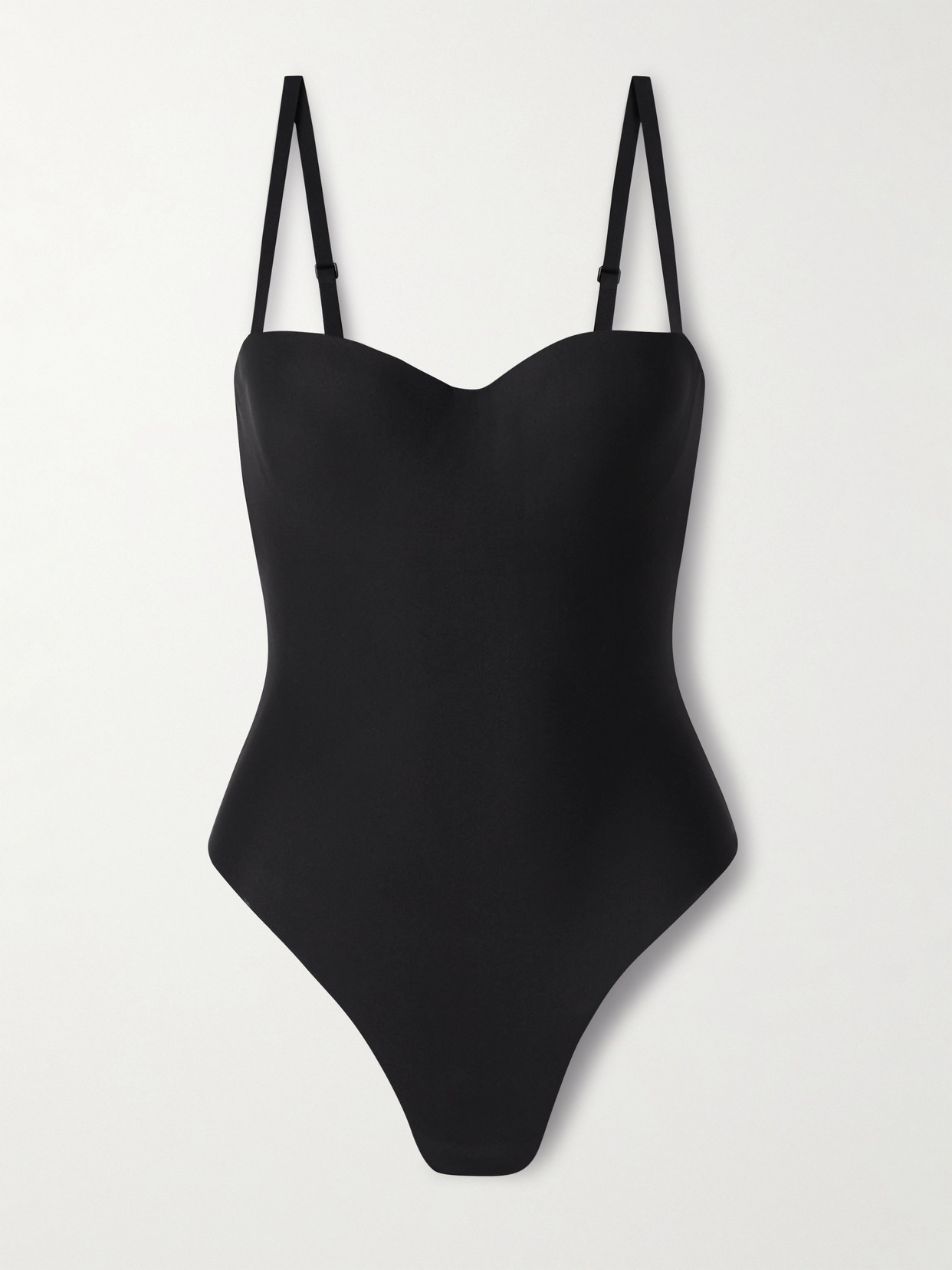 SKIMS - Underwire Thong Bodysuit - Onyx | NET-A-PORTER (US)
