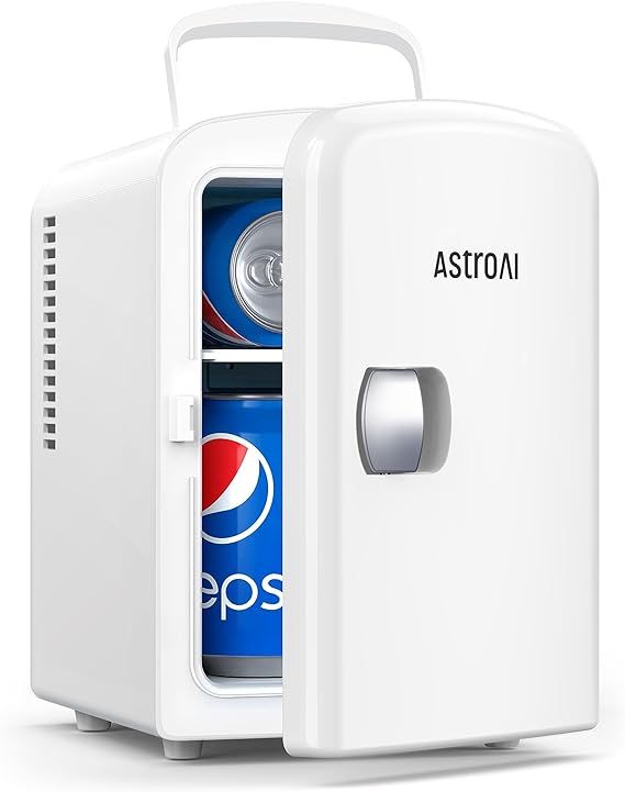 AstroAI Mini Fridge, 4 Liter/6 Can AC/DC Portable Thermoelectric Cooler Refrigerators for Skincar... | Amazon (US)