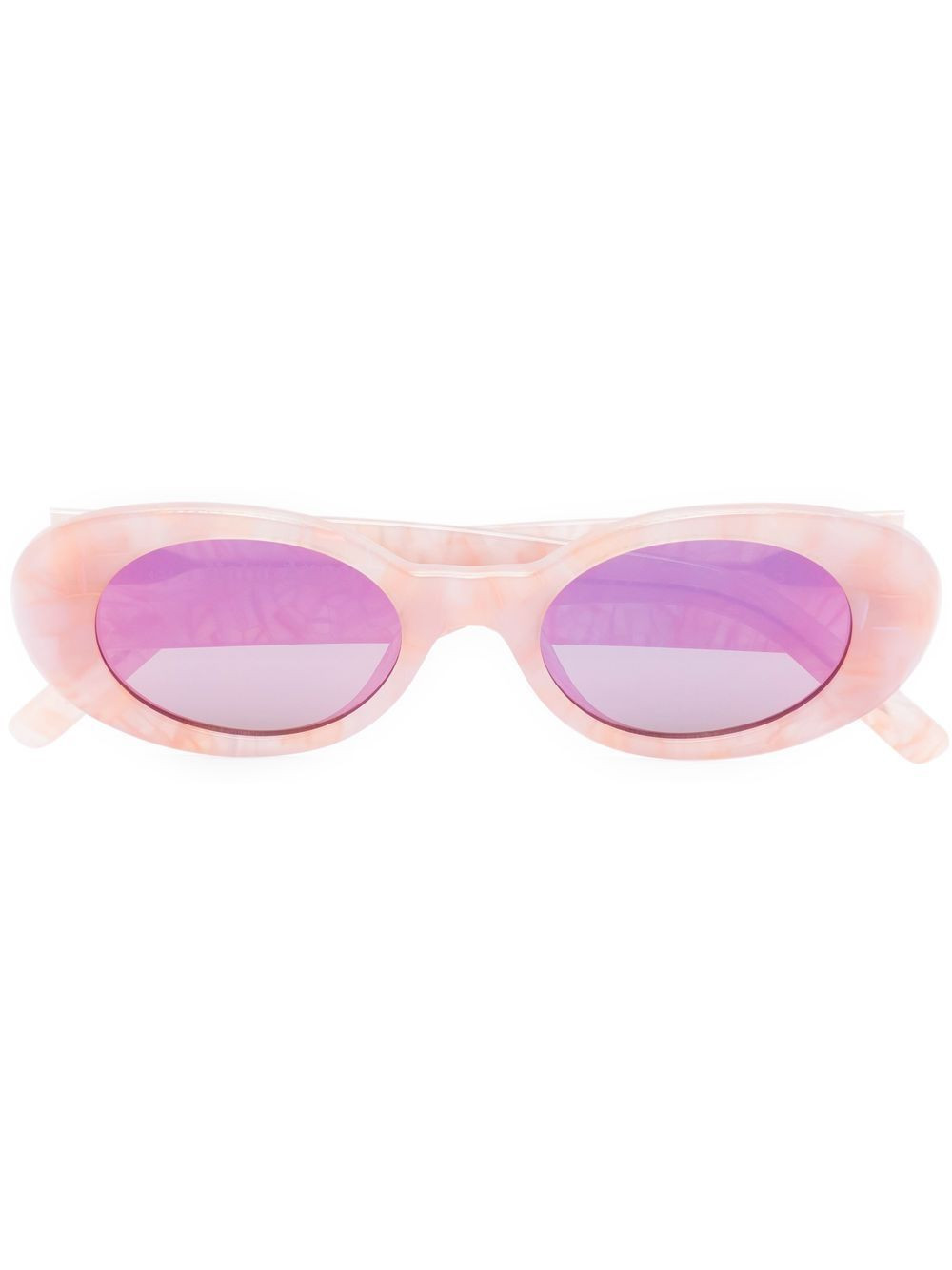 Palm Angels Eyewear - Óculos de sol oval Spirit - mulher - acetato/Acrílico - Tamanho único - 3030 OPAL PINK MIRROR PINK | Farfetch (BR)