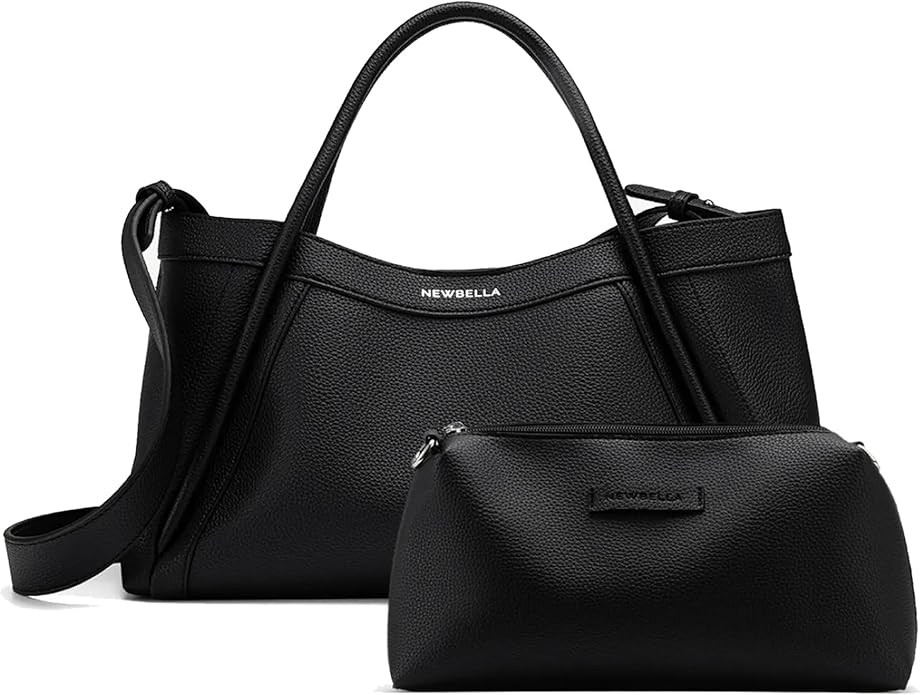 NEWBELLA Kelly Vegan Leather Tote Bag for Women, Hobo Shoulder Bag, Crossbody Handbag with Matchi... | Amazon (US)