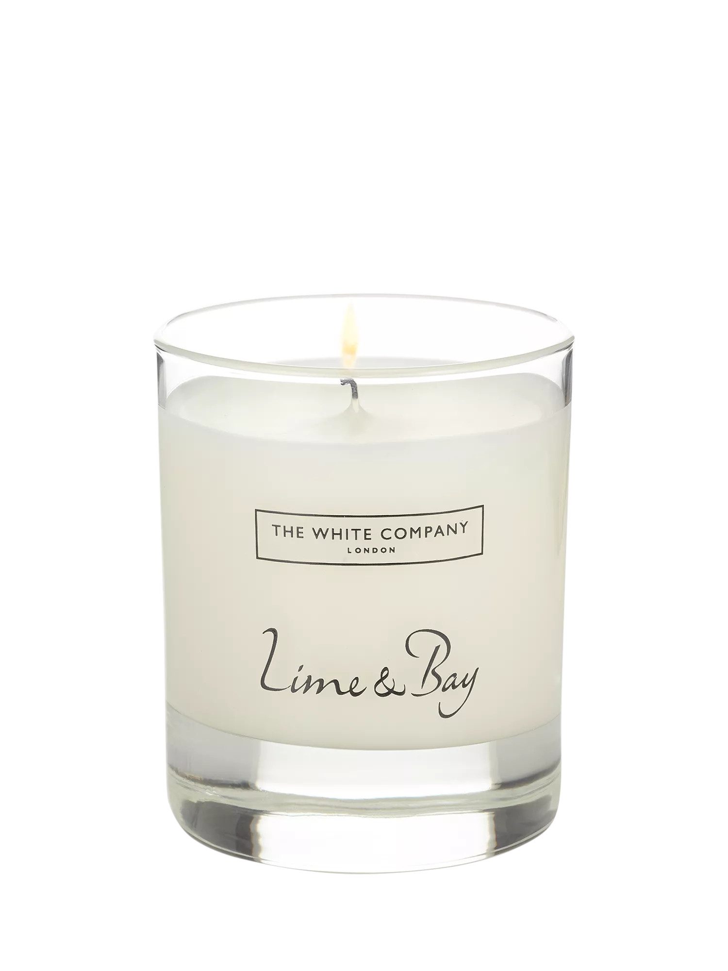 The White Company Lime & Bay Scented Candle, 140g | John Lewis (UK)