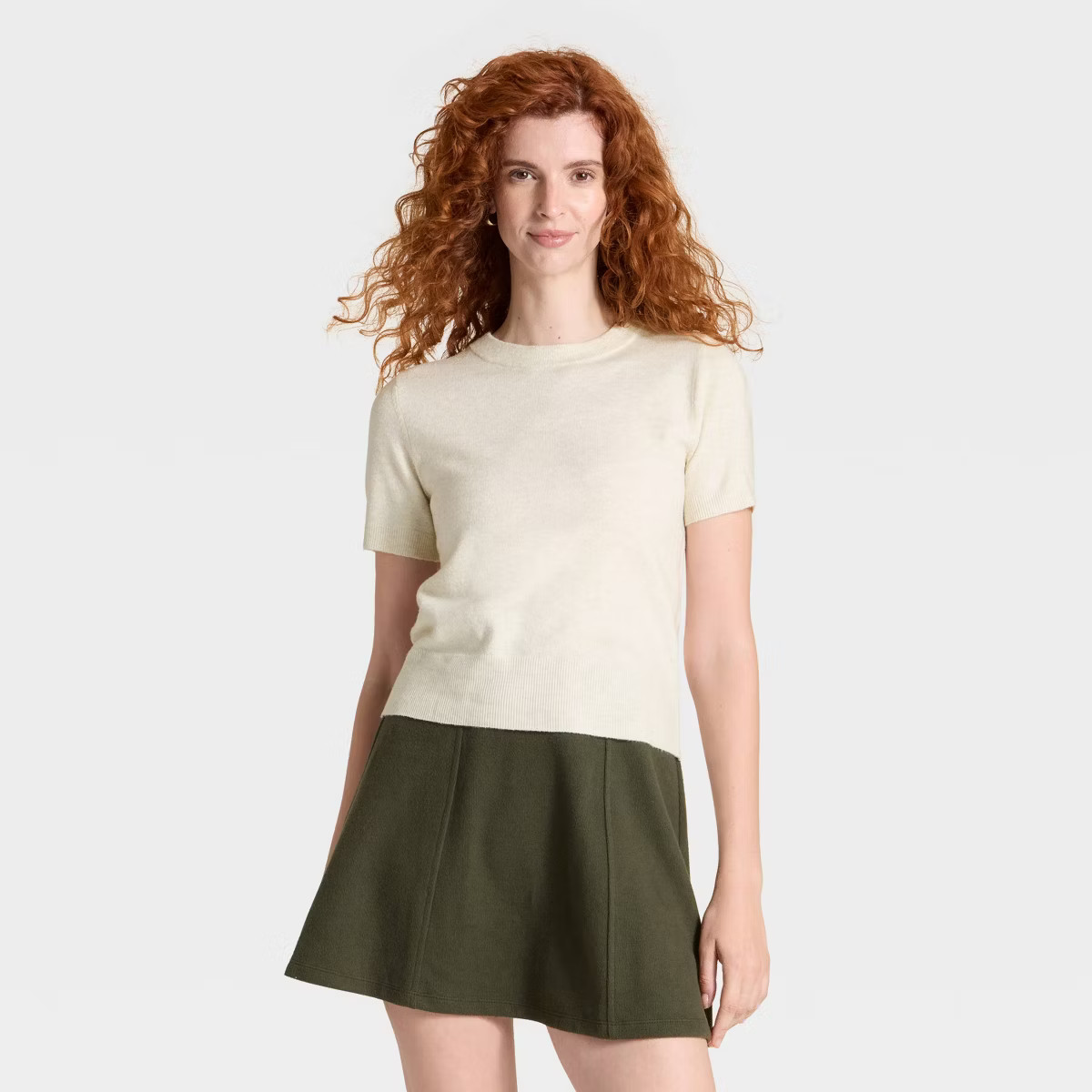 Women's Short Sleeve Cozy Knit T-Shirt - A New Day™ | Target