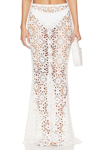 Tularosa Nikki Maxi Skirt in Soft White from Revolve.com | Revolve Clothing (Global)