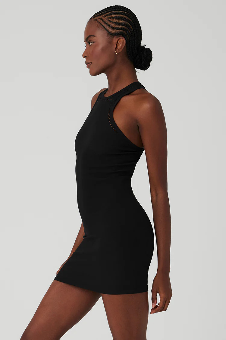 Seamless Open Air Racerback Dress - Black | Alo Yoga (US)